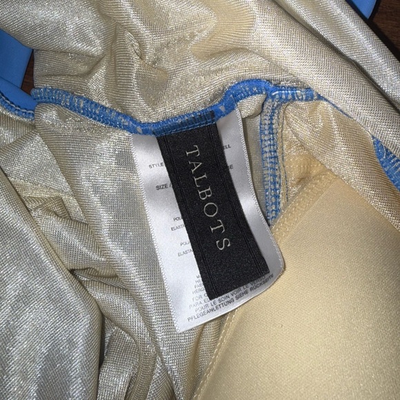 Talbots Light Blue One Piece Swimsuit - Picture 4 of 5